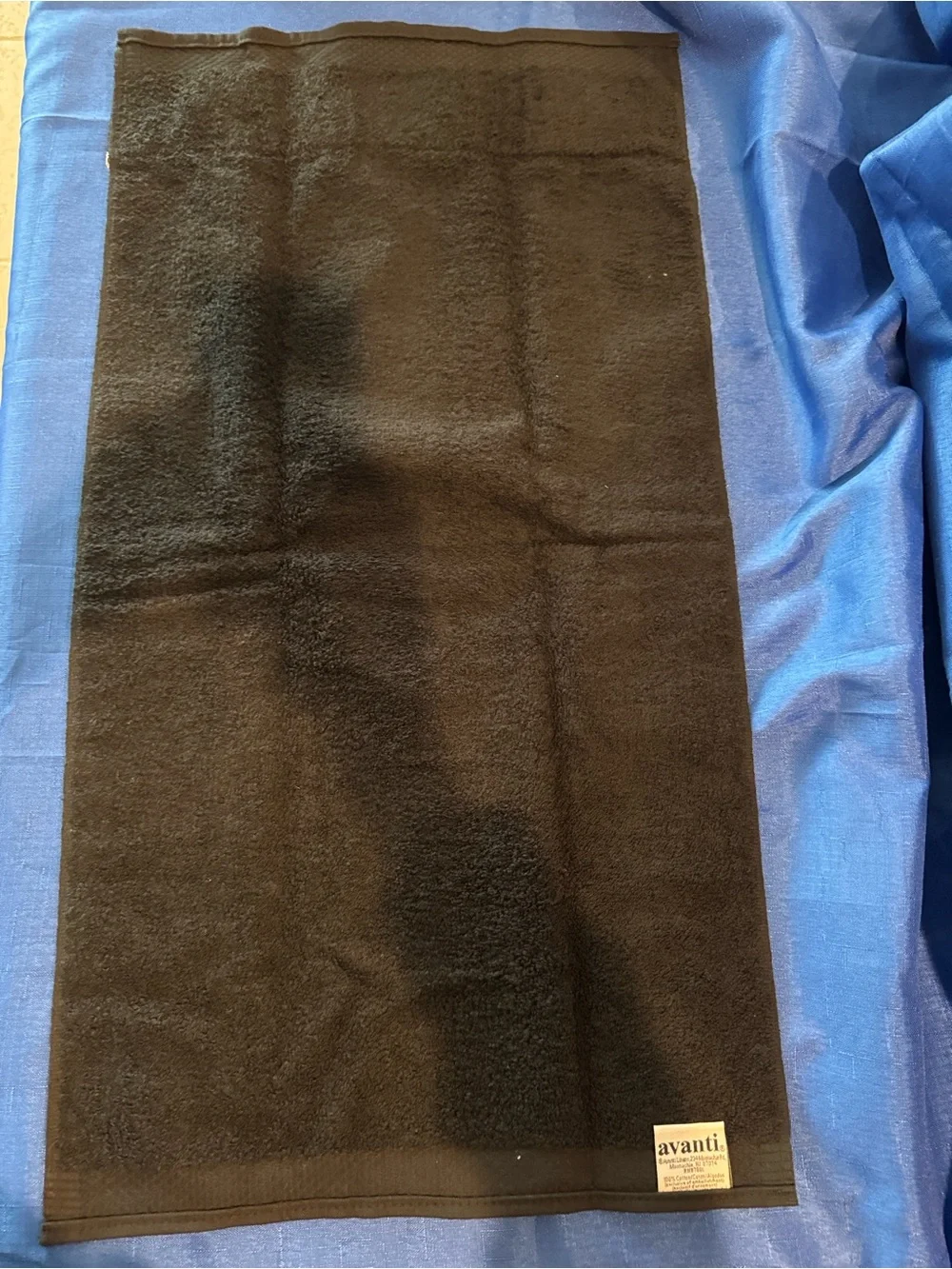 Avanti Black Bath Towels with Leopard Print Accents (2 Bath 2 Hand 2 Wash)